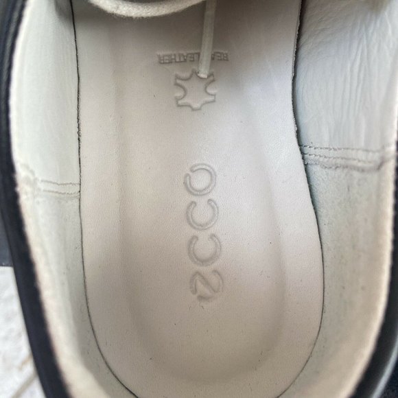 Ecco Gillian Tie Womens Lace Up Sneakers Black Cow Leather EU 38 US 7 - 7.5 - Picture 5 of 7